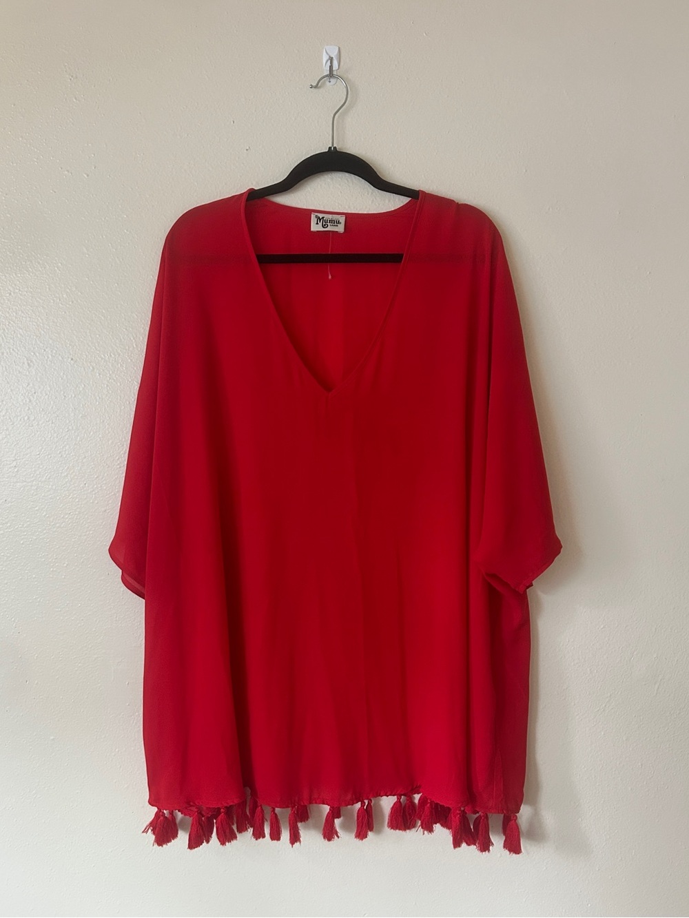 Show Me Your Mumu Shook Tassel Tunic in Red size Large